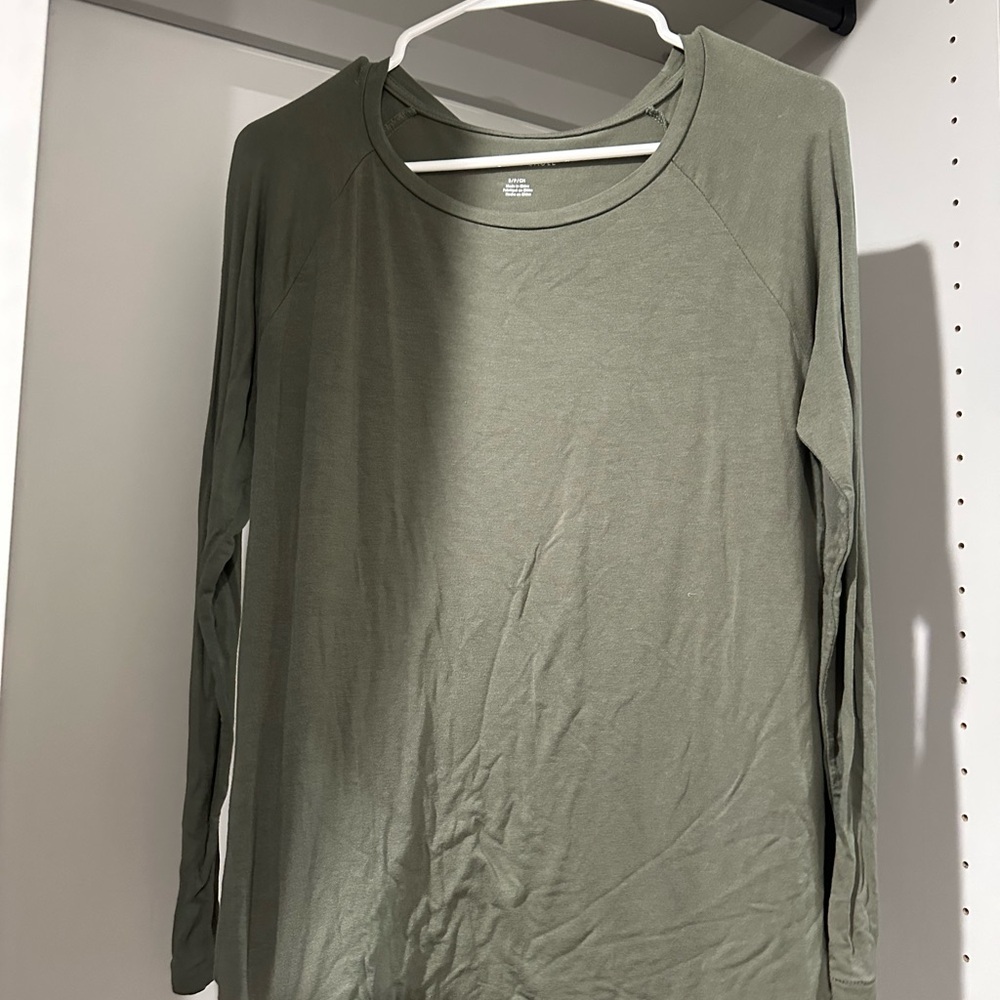 American Eagle Olive Green Long Sleeve Top